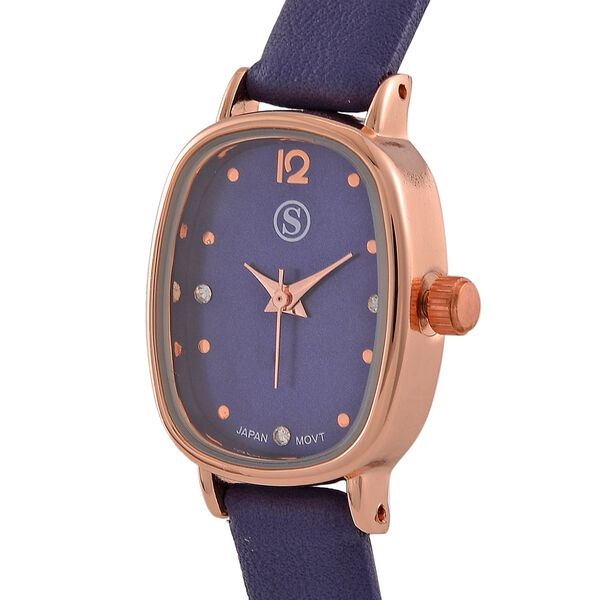 STRADA PC21S Uhr mit Japanischem Uhrwerk, Ros&eacute;goldfarbenem Geh&auml;use und Kaffeebraunem PU-Armband image number 3