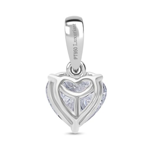LUXURIANT DIAMOND- SGL zertifizierter VS-EF Labor Herz Diamant Anhänger in 950 Platin - 1 ct. image number 4