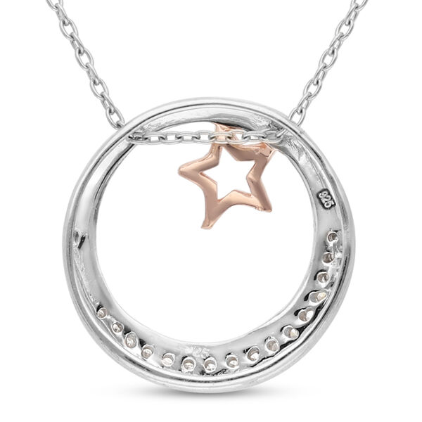 Zweifarbiger Diamant Anh&auml;nger in Silber image number 5