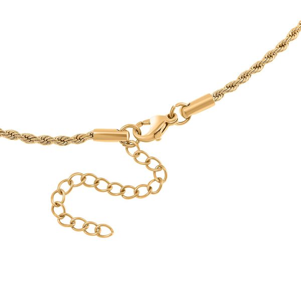 3er Set - Kugelkette 40 cm,  Gliederkette 45 cm, Ankerkette 55 cm, Edelstahl, Goldfarben image number 5