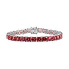 Dawn's Embrace - D joy Lab Created Padparadscha-Saphir Armband ca. 19 cm 925 Silber rhodiniert ca. 42,80 ct.