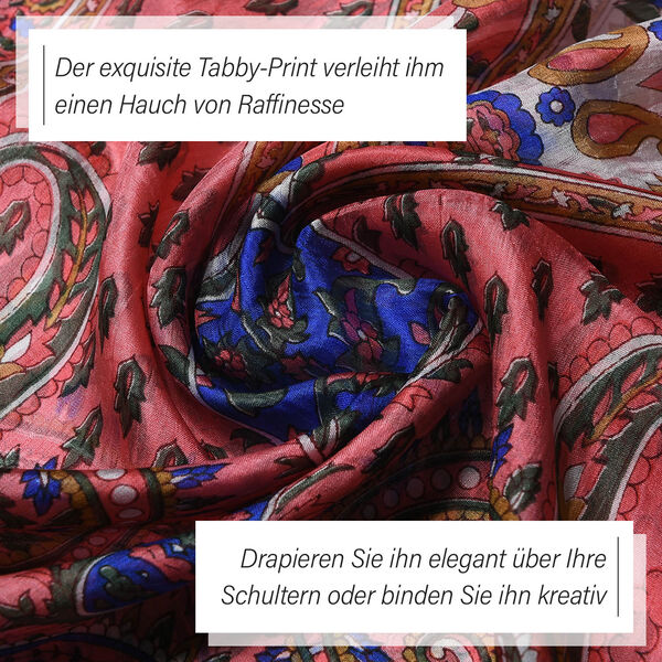 Eleganter Schal aus 100% Seide, Rosa image number 3