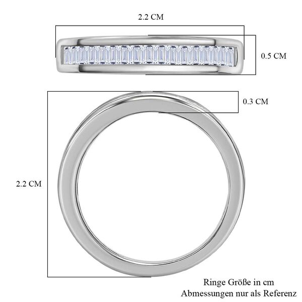 LUXURIANT VS-EF Labor Diamant Ring, 925 Silber rhodiniert - 0,50 ct. image number 7