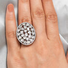 Handgearbeiteter Polki Diamant-Ring, 925 Silber platiniert  ca. 1,00 ct image number 2