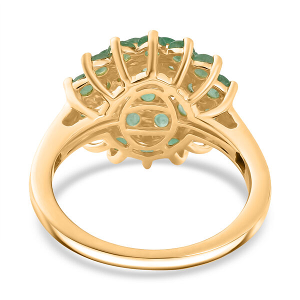 Socoto Smaragd Ring 925 Silber 750 Gelbgold Vermeil (Gr&ouml;&szlig;e 17.00) ca. 1,98 ct image number 5