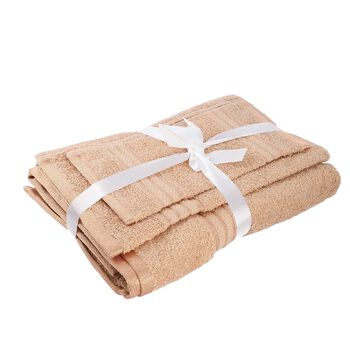 3er-Set - Frotteehandt&uuml;cher aus 100% &auml;gyptischer Baumwolle, Beige