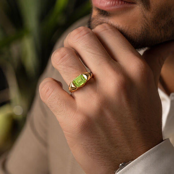 EVER TRUE AA Peridot Ring 950 Kupfer (Gr&ouml;&szlig;e 18.00) ca. 2,44 ct image number 2