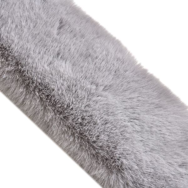 Flauschiger Kunst-Nerzpelz-Schlaufenschal, 89x11cm, Grau image number 5