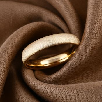 Royal Bali Kollektion- Satinierter Bandring in 375 Gold