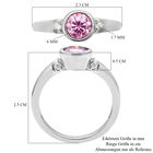 Rosa Moissanit Ring 925 Silber rhodiniert  ca. 0,88 ct image number 6