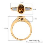 AAA natürlicher, goldener Tansanit und Diamant-Ring - 1,68 ct. image number 6