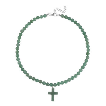 Gr&uuml;ner Aventurin Halskette, ca. 50 cm, ca. 265.00 ct