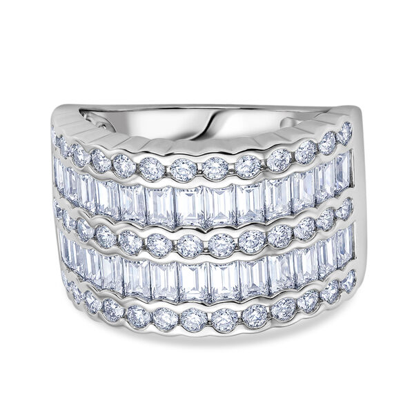 LUSTRO STELLA - Zirkonia Ring 925 Silber rhodiniert  ca. 1,69 ct