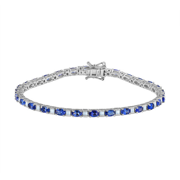 D'Joy Tansanit und Moissanit 20cm Armband - 7,32 ct.