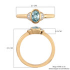 Kambodschanischer blauer Zirkon Ring 925 Silber vergoldet  ca. 0,77 ct image number 6