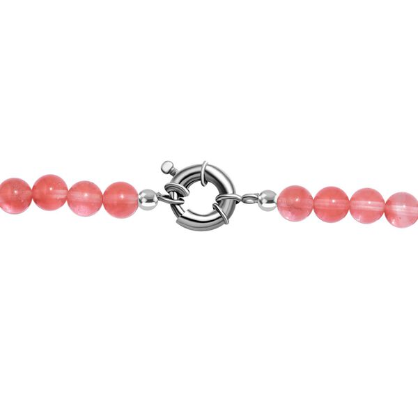 Erdbeer Quarz Halskette ca. 50 cm Messing rhodiniert ca. 270.00 ct image number 5