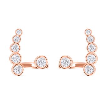 Zirkonia ros&eacute;vergoldete Ohrringe - 2,50 ct.