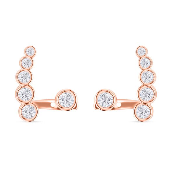 Zirkonia ros&eacute;vergoldete Ohrringe - 2,50 ct.