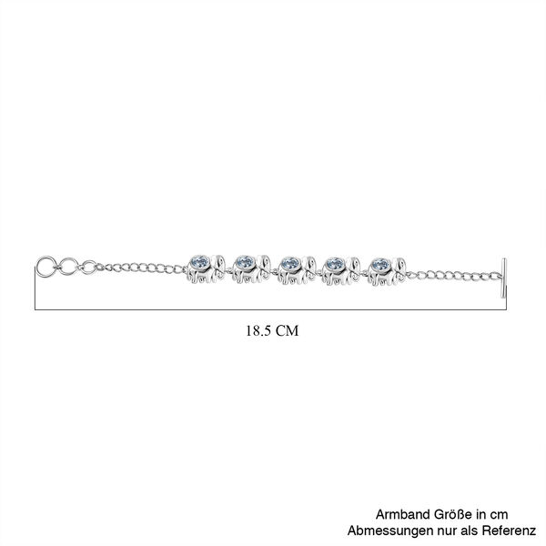 Himmelblaues Topas-Armband, 16,5 cm - 2,95 ct. image number 5