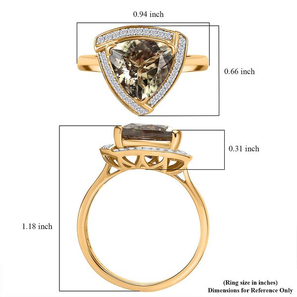 AAA Turkizit, Weißer Diamant Ring 585 Gold (Größe 17.00) ca. 4,55 ct image number 5