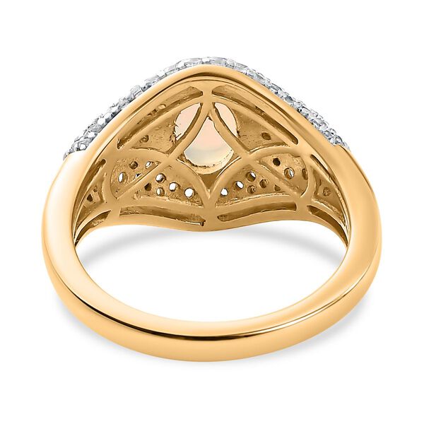 AA nat&uuml;rlicher, &auml;thiopischer Welo Opal, Tansanit und Zirkon-Ring - 2,28 ct. image number 7