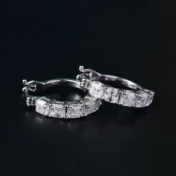 Moissanit Ohrringe, 925 Silber rhodiniert - 3,49 ct. image number 2