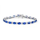 D'Joy AA Natürlicher Kaschmir-Kyanit, Moissanit Armband ca. 19 cm 925 Silber rhodiniert ca. 13,96 ct.