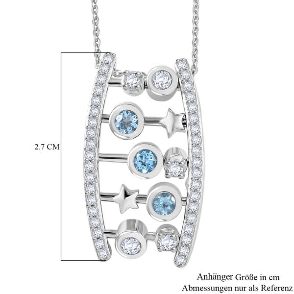 D'Joy AA Padparadscha Saphir und Zirkon Anh&auml;nger mit 50cm Kette - 1,57 ct. image number 6