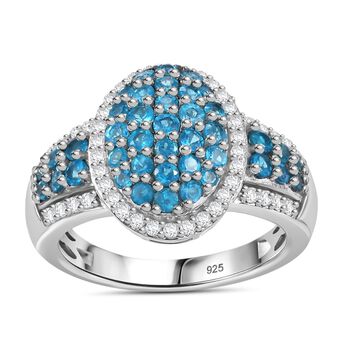 Neon Apatit und Zirkon Ring - 1,72 ct.