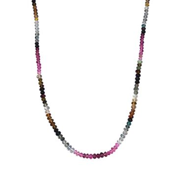 AAA Multi-Turmalin 45cm Halskette in 585 Gold - 75 ct.