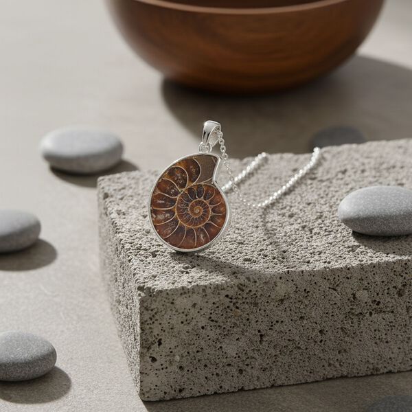 Ammonit Schmuckset ca. 50 cm Nickelfreies Messing ca. image number 2