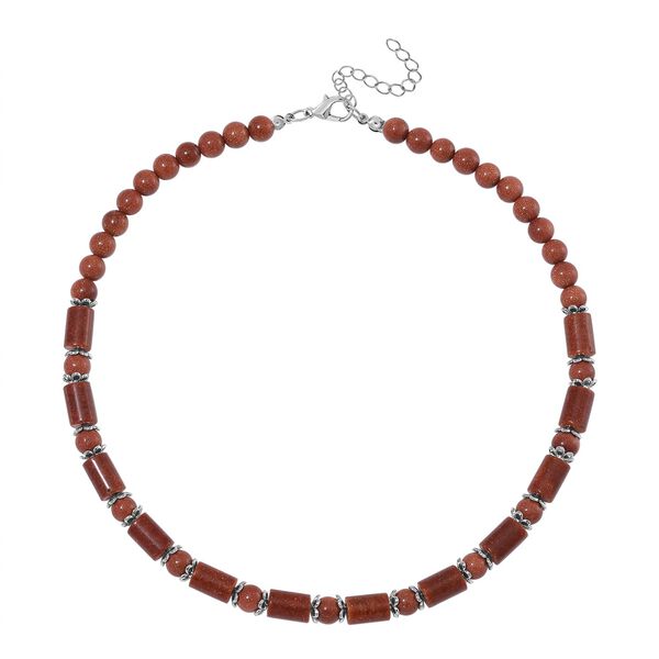 Gold Sandstein Halskette, 45 cm - 220 ct. image number 2