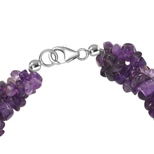 Afrikanischer Amethyst Armband ca. 19 cm 925 Silber rhodiniert ca. 110.00 ct image number 4