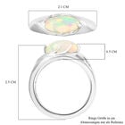 Natürlicher Äthiopischer Opal Ring 925 Silber platiniert  ca. 0,91 ct image number 6