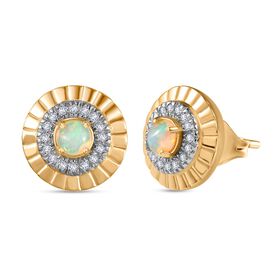 AA Nat&uuml;rlicher, &auml;thiopischer Welo Opal Ohrringe, ca. 0,65 ct