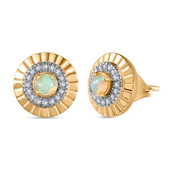 AA Nat&uuml;rlicher, &auml;thiopischer Welo Opal Ohrringe, ca. 0,65 ct