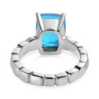 Karibik Quarz Triplette Ring, Edelstahl (Größe 19.00) ca. 3.42 ct image number 5