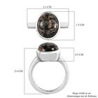 Natürlicher Yooperlith-Ring, 925 Silber platiniert  ca. 4,95 ct image number 6