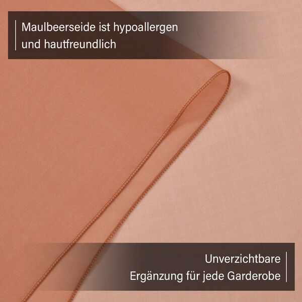 LA MAREY - Chiffonschal aus 100% Maulbeerseide in Beige image number 3