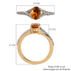 Madeira Citrin und Zirkon Ring 925 Silber vergoldet  ca. 0,91 ct image number 6