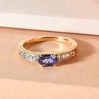 Tansanit und Zirkon-Ring - 0,69 ct. image number 1