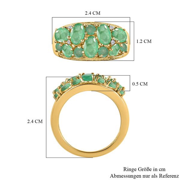 Kagem sambischer Smaragd Cluster Ring- 2,76 ct. image number 7