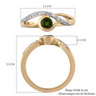 Natürlicher Chromdiopsid und Zirkon Ring 925 Silber vergoldet  ca. 0,53 ct image number 6
