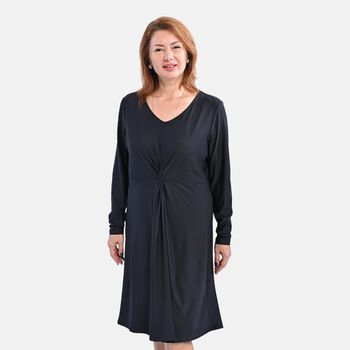 LA MAREY - Jersey-Kleid, Gr&ouml;&szlig;e M, Schwarz