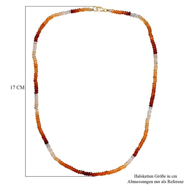 Feueropal Halskette in 585 Gold, 45cm - 36,45 ct. image number 6