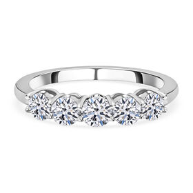 LUXURIANT DIAMOND- SGL zertifizierter VS-EF Labor Diamant Half Eternity Ring in 585 Weißgold - 1 ct.