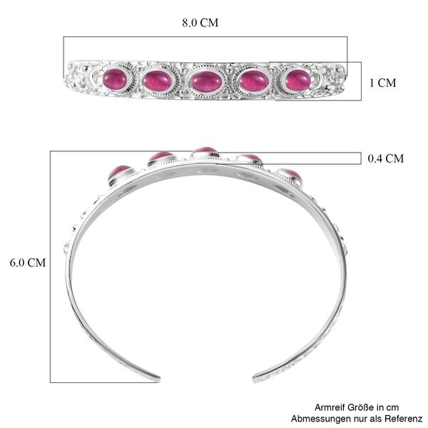 AA afrikanischer Rubin Mond und Stern-Armreif, 19 cm - 6 ct. image number 6