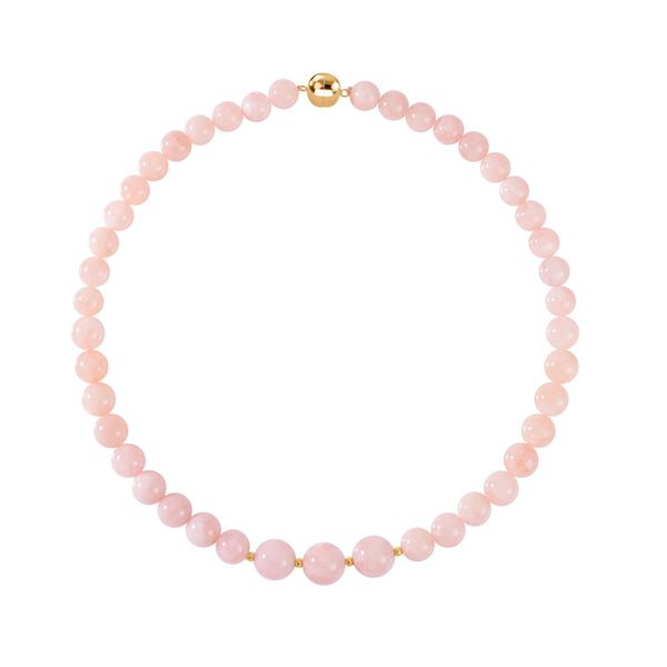 Rosa Morganit Perlen 50cm Halskette und Ohrringe- 466,65 ct. image number 4