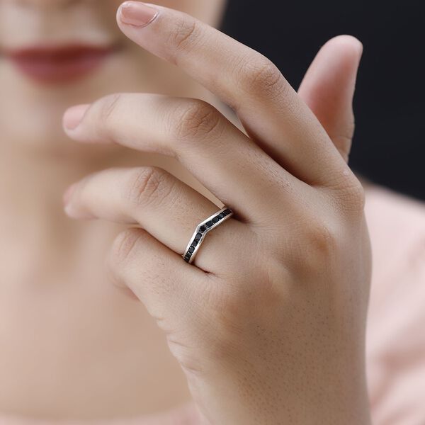 Schwarzer Spinell Ring, 925 Silber (Gr&ouml;&szlig;e 16.00) ca. 0.87 ct image number 3