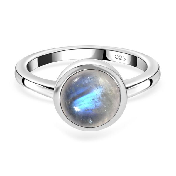 Regenbogen Mondstein Ring, ca. 2,29 ct.